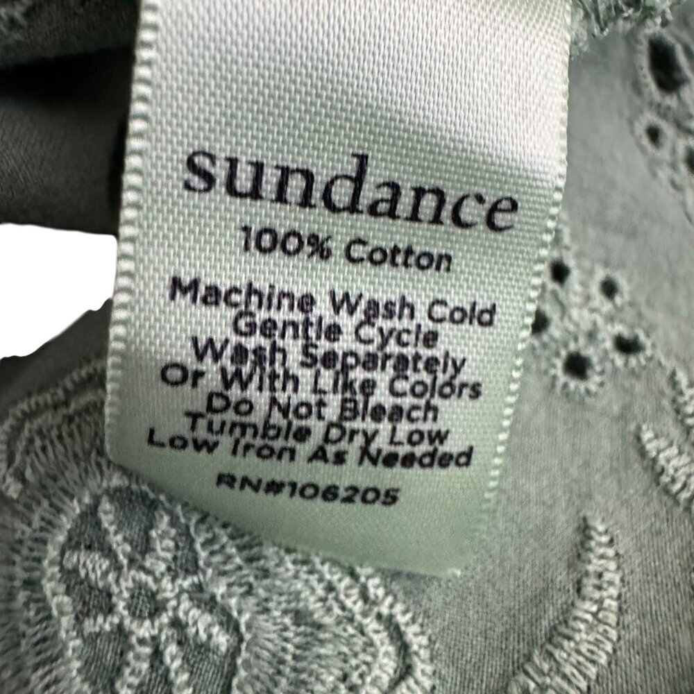 Sundance Moonlight Eyelet Jacket in Sage Green womens size Medium - Picture 7 of 9